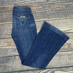 Hudson Jeans Dark Blue Flare Wide Leg Denim